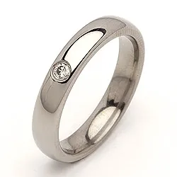 Vielsesring i titanium 0,05 ct