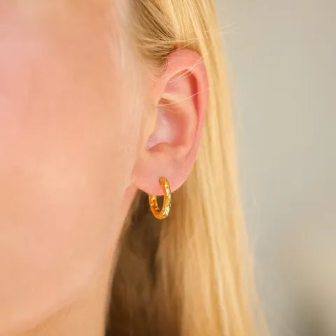 vandfaste creoler i forgyldt stål - OCEANA