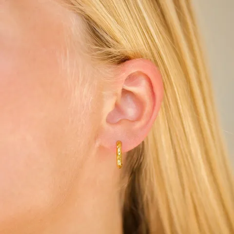 vandfaste creoler i forgyldt stål - OCEANA