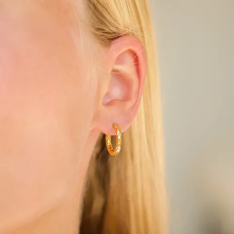 vandfaste creoler i forgyldt stål - OCEANA