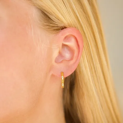 vandfaste creoler i forgyldt stål - OCEANA