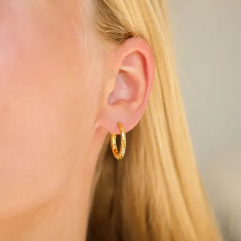 vandfaste creoler i forgyldt stål - OCEANA