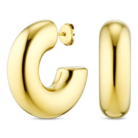 vandfaste halvcreoler i forgyldt stål - OCEANA