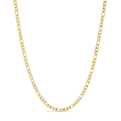 vandfast Figarohalskæde i forgyldt stål 45 cm x 3 mm  - OCEANA