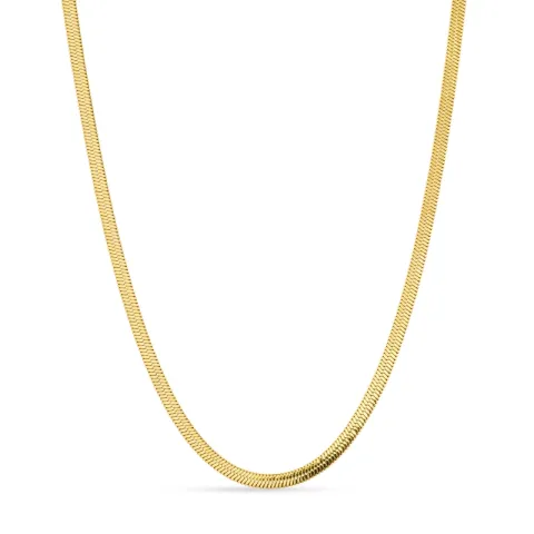 vandfast slangehalskæde i forgyldt stål 40+5 cm x 3 mm  - OCEANA