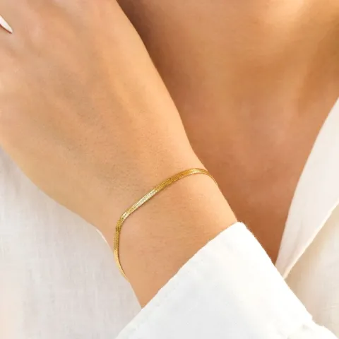 vandfast slangearmbånd i forgyldt stål 16+5 cm x 2,5 mm  - OCEANA