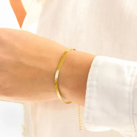 vandfast slangearmbånd i forgyldt stål  x 3,7 mm  - OCEANA