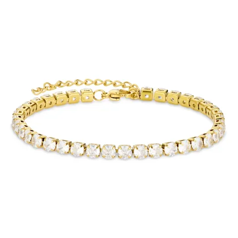 vandfast zirkon armbånd i forgyldt stål - OCEANA