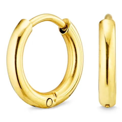 12 mm vandfaste creoler i forgyldt stål - OCEANA