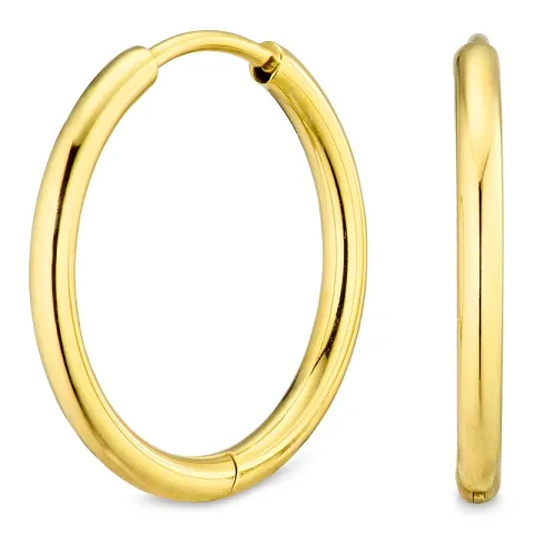 20 mm vandfaste creoler i forgyldt stål - OCEANA