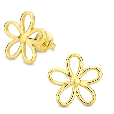 vandfaste blomster øreringe i forgyldt stål - OCEANA