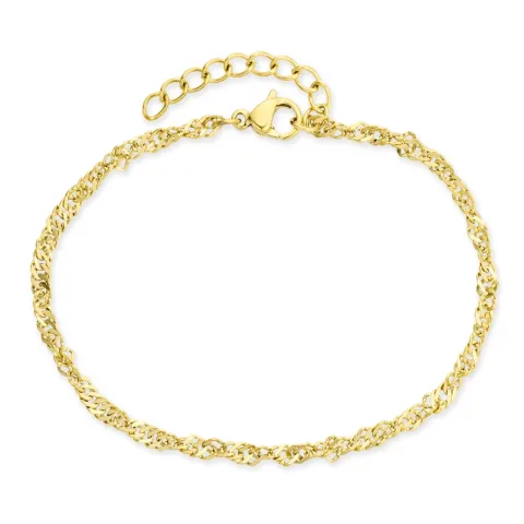 vandfast singapore armbånd i forgyldt stål  x 2,5 mm  - OCEANA