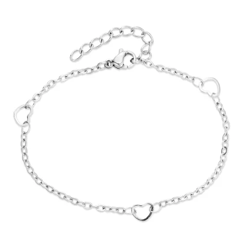 vandfast hjerte armbånd i stål  x 5,0 mm  - OCEANA