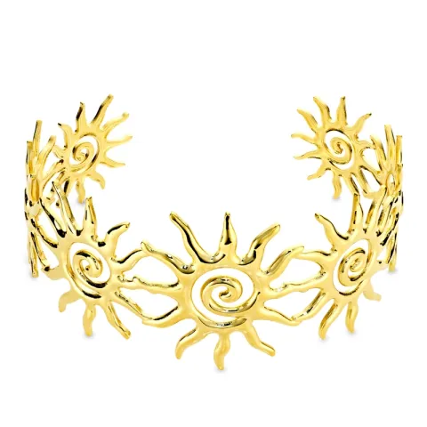 vandfast sol armring i forgyldt stål  x 35 mm  - OCEANA