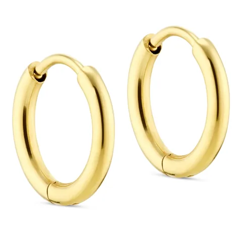 8 mm vandfaste creoler i forgyldt stål - OCEANA