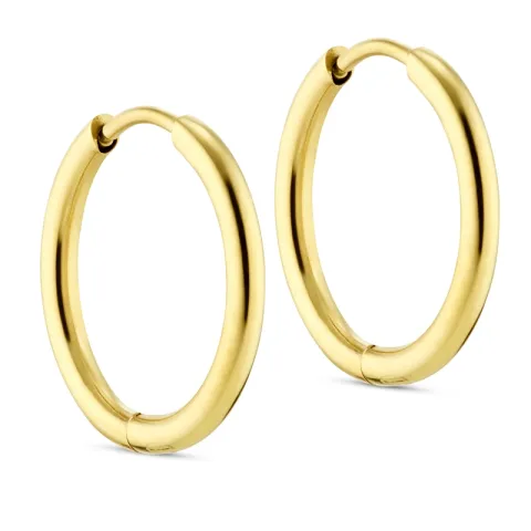 12 mm vandfaste creoler i forgyldt stål - OCEANA