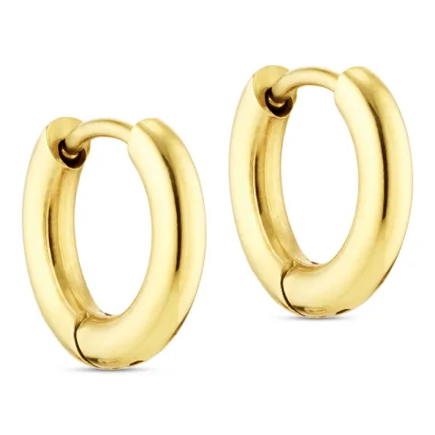 8 mm vandfaste creoler i forgyldt stål - OCEANA