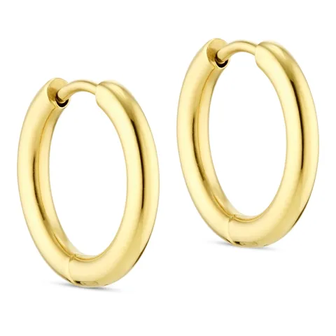 12 mm vandfaste creoler i forgyldt stål - OCEANA