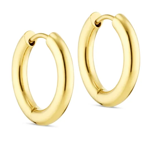 18 mm vandfaste creoler i forgyldt stål - OCEANA