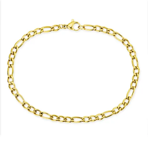 vandfast armbånd i forgyldt stål  x 4,0 mm 