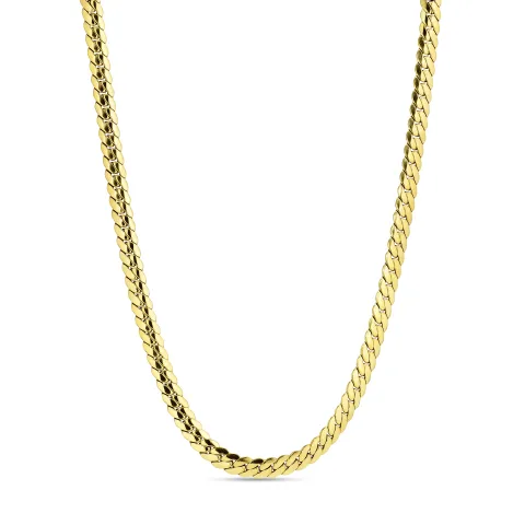 vandfast halskæde i forgyldt stål  x 6,5 mm 