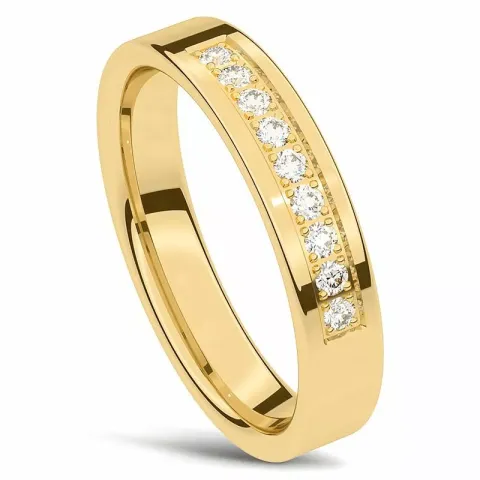 diamant vielsesring i 14 karat guld 0,135ct ct