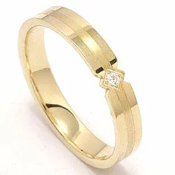 dame vielsesring i 14 karat guld 0,018 ct