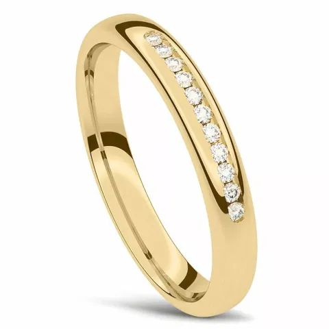 diamant vielsesring i 14 karat guld 0,008 ct