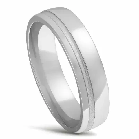 Vielsesring i 14 karat hvidguld