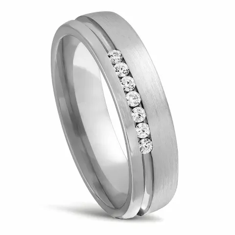 Elegant Damering i 14 karat hvidguld 0,015 ct