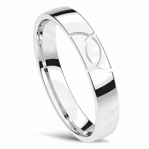 Blank vielsesring i 14 karat hvidguld