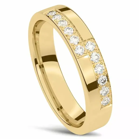 Damering i 14 karat guld 0,0165 ct