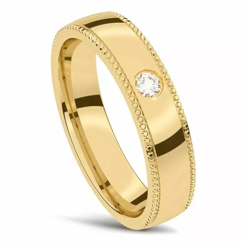 elegant Damering i 14 karat guld 0,05 ct