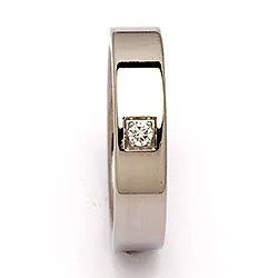 Vielsesring i titanium 0,05 ct