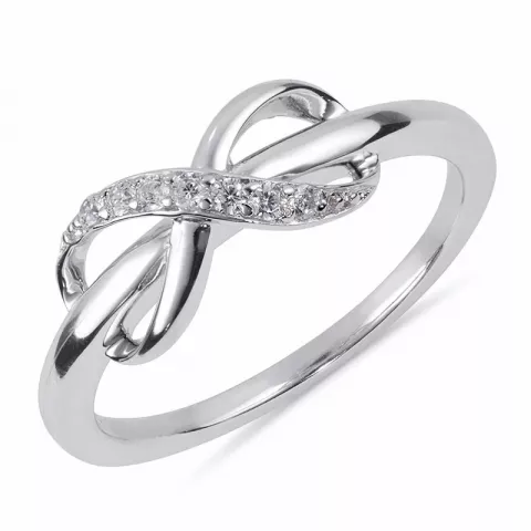 infinity ring i rhodineret sølv