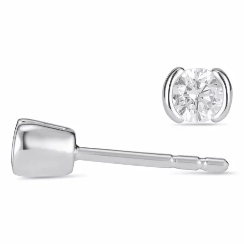 3,5-4 mm zirkon ørestikker i sølv