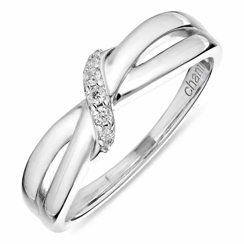 zirkon ring i sølv