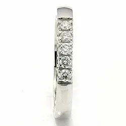 alliancering i 14 karat hvidguld 0,05 ct