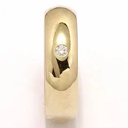 Vielsesring i 14 karat guld 0,05 ct