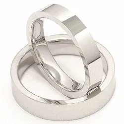 Vielsesringe i 14 karat hvidguld - sæt