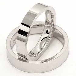 Vielsesringe i 14 karat hvidguld - sæt