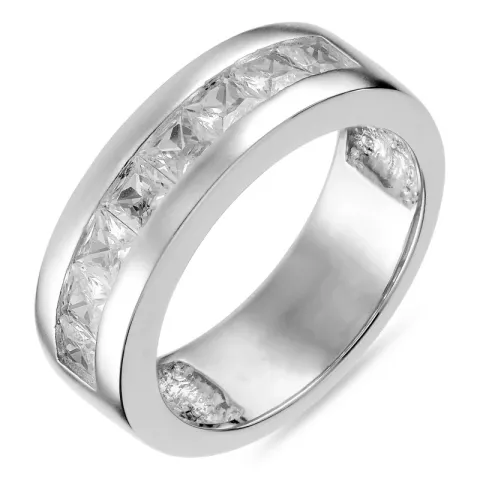 zirkon ring i sølv