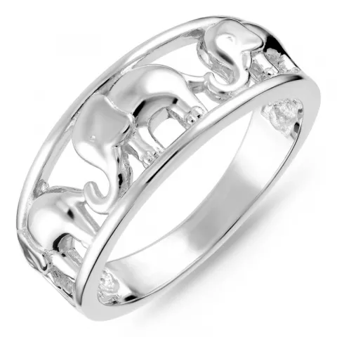 elefant ring i forgyldt sølv