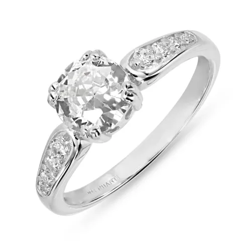 zirkon ring i sølv