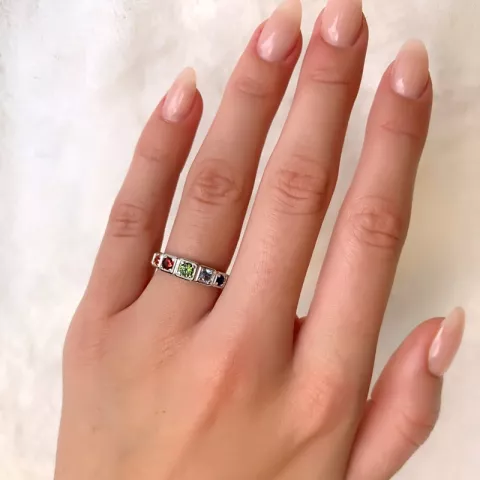 Fingerringe sølv ring i rhodineret sølv