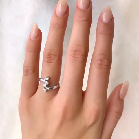 Elegant abstrakt ring i sølv