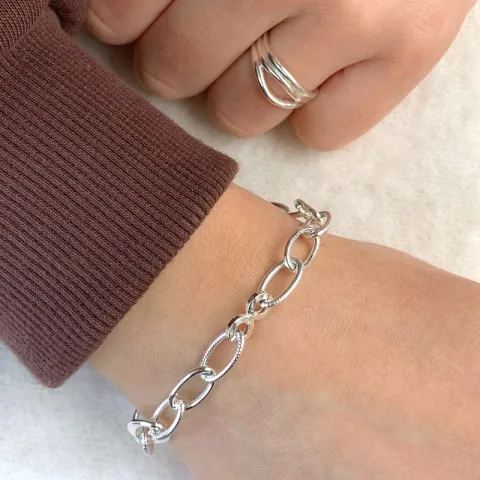 armbånd i sølv 17, 18cm x 7,7 mm