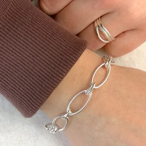 armbånd i sølv  x 9,5 mm