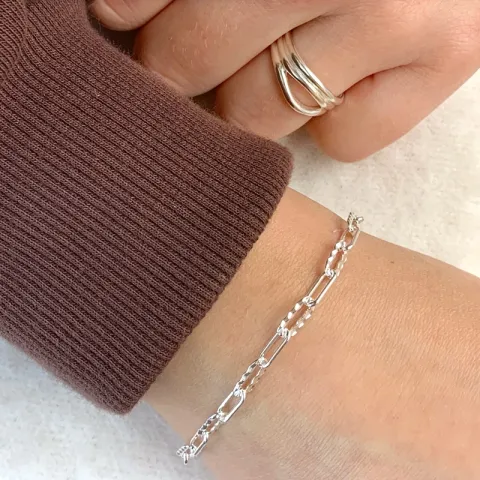 armbånd i sølv 17, 18cm x 3,5 mm