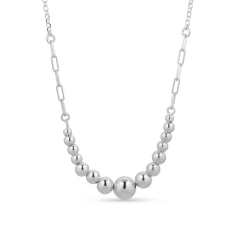 Kuglehalskæde i sølv 42 cm x 8,0 mm